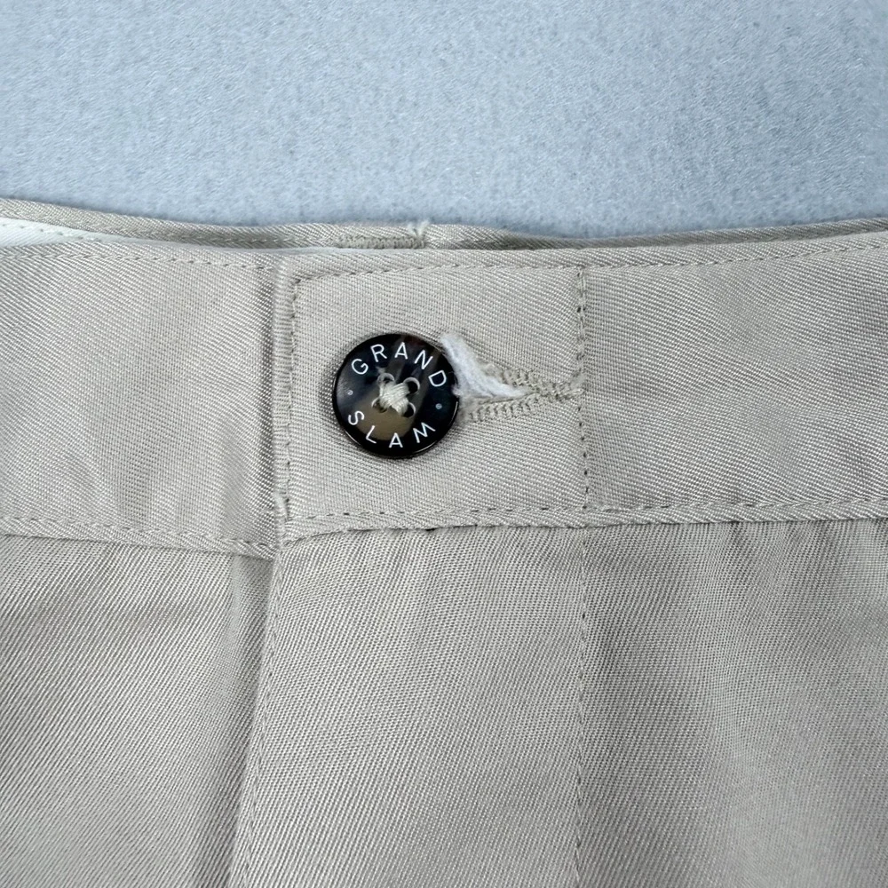 Grand Slam Golf Shorts Men 44 Serengeti Pleated Beige Khaki G5SB0092